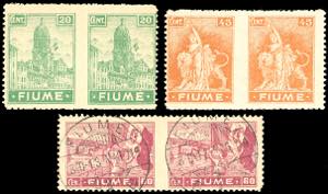 FIUME 1919 - 20 cent., 45 cent. e 60 cent. ... 