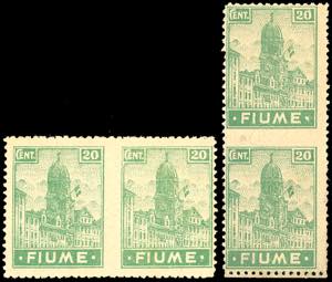 FIUME 1919 - 20 cent. Allegorie e Vedute, ... 