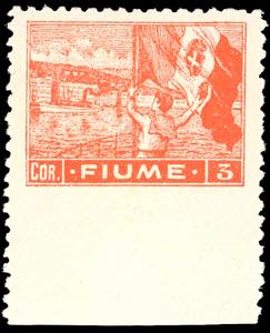 FIUME 1919 - 3 cor. Allegorie e ... 