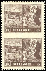 FIUME 1919 - 5 cor. Allegorie e Vedute, ... 