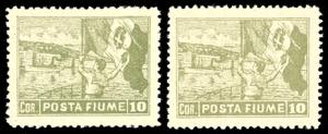 FIUME 1919 - 10 cor. Posta Fiume, un ... 