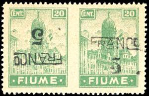 FIUME 1919 - 5 cent. su 20 cent., carta A, ... 