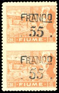 FIUME 1919/20 - 55 cent. su 1 cor. ... 