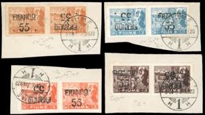 FIUME 1919/20 - 55 cent. su 1 cor., 55 cent. ... 
