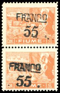 FIUME 1919/20 - 55 cent. su 1 cor. ... 