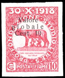 FIUME 1919 - 10 cent. su 10 cent. ... 