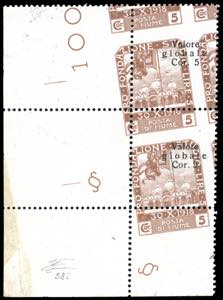 FIUME 1919 - 5 cor. su 5 cor. soprastampato ... 