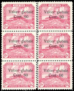 FIUME 1920 - 60 cent. su 60 cent. ... 