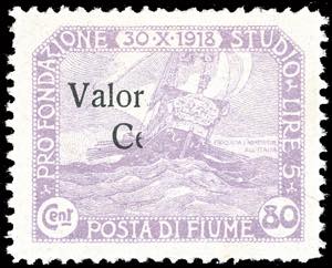 FIUME 1920 - 80 cent. su 80 cent. ... 