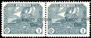 FIUME 1920 - 1 cor. su 1 cor. soprastampato ... 