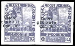 FIUME 1920 - 10 cor. su 10 cor. ... 