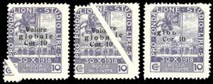 FIUME 1920 -10 cor. su 10 cor. soprastampato ... 