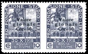 FIUME 1920 - 10 cor. su 10 cor. ... 
