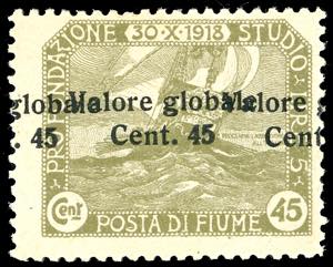 FIUME 1920 - 45 cent. su 45 cent. ... 