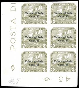 FIUME 1920 - 45 cent. su 45 cent. ... 