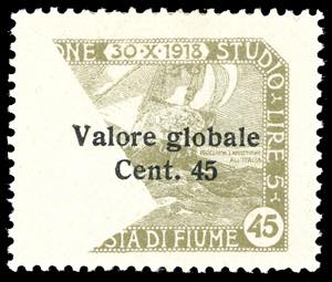FIUME 1920 - 45 cent. su 45 cent. ... 