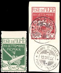 FIUME 1920 - 5 cent. e 10 cent. Legionari, ... 