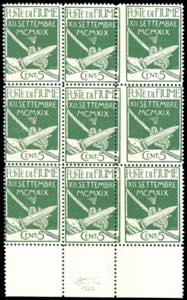 FIUME 1920 - 5 cent. Legionari, blocco di ... 