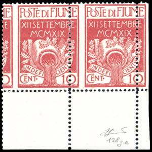 FIUME 1920 - 10 cent. Legionari, ... 