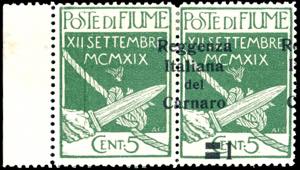 FIUME 1920 - 1 cent. su 5 cent. ... 
