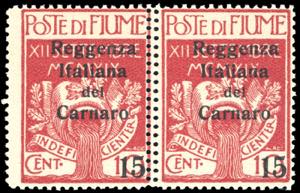 FIUME 1920 - 15 cent. su 10 cent. ... 