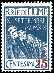 FIUME 1920 - 15 cent. su 25 cent. senza la ... 
