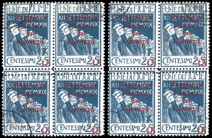 FIUME 1920 - 15 cent. su 25 cent. ... 