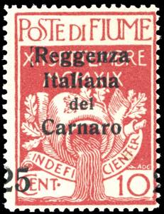 FIUME 1920 - 25 cent. su 10 cent. ... 