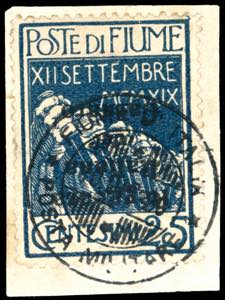 FIUME 1920 - 25 cent. soprastampato ... 