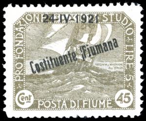 FIUME 1921 - 45 cent. soprastampato ... 