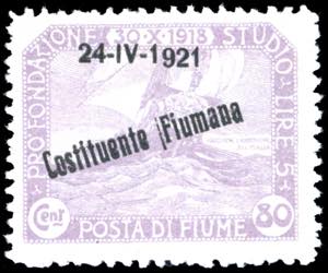 FIUME 1921 - 80 cent. soprastampato ... 