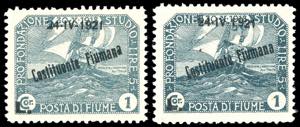 FIUME 1921 - 1 lira soprastampato ... 
