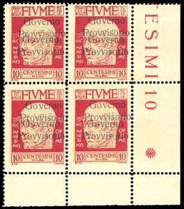 FIUME 1921 - 10 cent. soprastampato Governo ... 