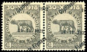 FIUME 1922 - 15 cent. soprastampato ... 