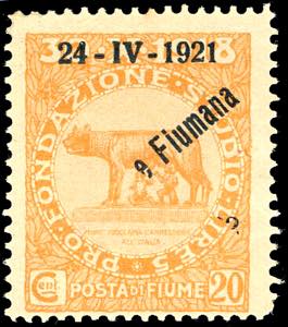 FIUME 1922 - 20 cent. soprastampato ... 