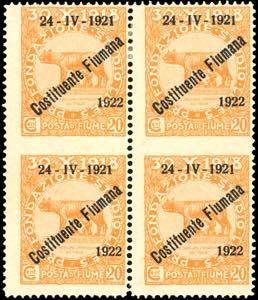 FIUME 1922 - 20 cent. soprastampato ... 