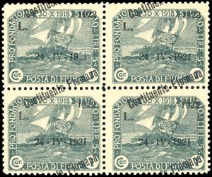 FIUME 1922 - 1 lira soprastampato ... 