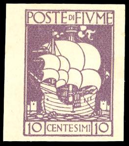 FIUME 1923 - 10 cent. San Vito, non ... 