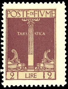 FIUME 1923 - 2 lire bruno carminio San Vito ... 