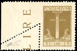 FIUME 1923 - 5 lire San Vito (201), ... 