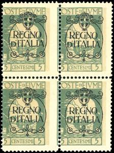 FIUME 1924 - 5 cent. soprastampato Regno ... 