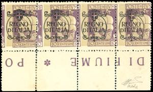 FIUME 1924 - 10 cent. soprastampato Regno ... 