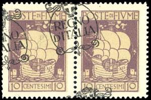 FIUME 1924 - 10 cent. soprastampato Regno ... 
