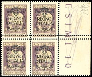 FIUME 1924 - 10 cent. soprastampato Regno ... 