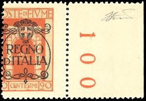 FIUME 1924 - 20 cent. soprastampato Regno ... 