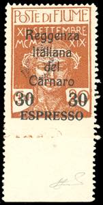 FIUME ESPRESSI 1920 - 30 cent. su 20 cent. ... 