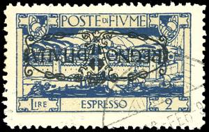 FIUME ESPRESSI 1924 - 2 lire soprastampato ... 