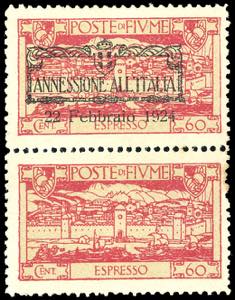 FIUME ESPRESSI 1924 - 60 cent. soprastampato ... 