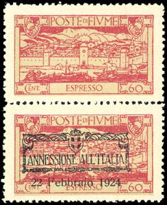 FIUME ESPRESSI 1924 - 60 cent. soprastampato ... 