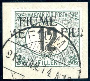 FIUME SEGNATASSE 1918/19 - 12 f., filigrana ... 